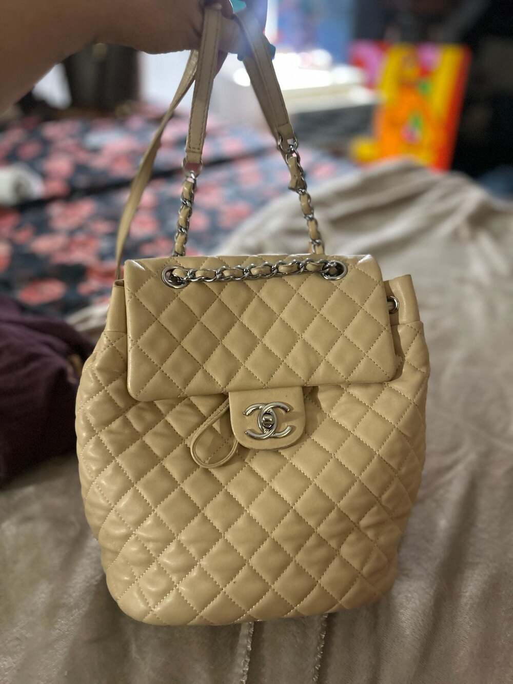 Chanel Quilted Leather Urban Spirit Backpack Beige - Picture 7 of 11